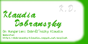 klaudia dobranszky business card